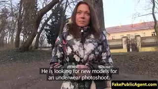19yo خدع اليورو فاتنة في سخيف شخص غريب