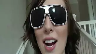 نظارات الفضاء فتاة مغوي للجنس