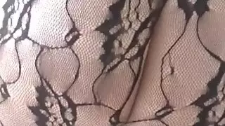 فتاة السمين في الملابس الداخلية استمنى