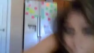 امرأة سمراء لاتينا يلعب معها كبير الثدي على كام