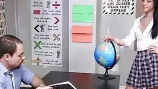 تلميذة سابرينا البنوك يحصل لها twat قصفت من قبل المعلم