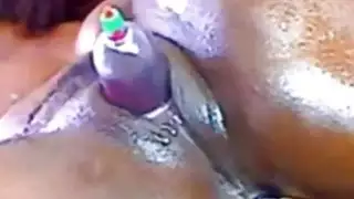 هواة مثير خشب الأبنوس الملاعين بوسها والحمار على كام