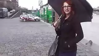 أحمر الشعر جبهة مورو لا HANDJOB ، BJ والملاعين مع taxidriver