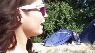 يحصل قصفت Eurobabe سيئة في الغابة لبعض المال
