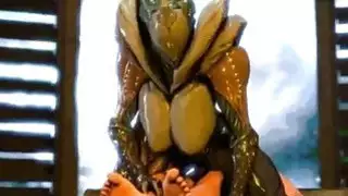 3D أنثى أجنبي سخيف كبير الديوك!