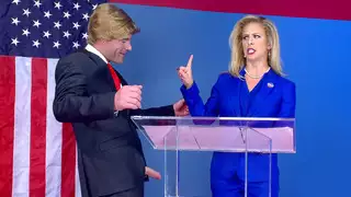 شيري DeVille كما تمتص هيلاري كلايتون الديك الدهون دونالد Drumpf