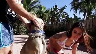 كبير أسود كوك ضجيج kylie rose doggy من خلف