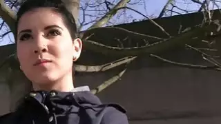 مثير amateuyr التشيكية بانج بوف في الأماكن العامة