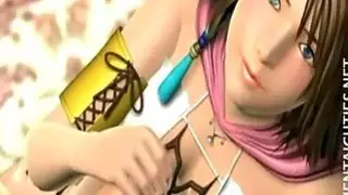 Hot 3D anime babe يعطي اللسان