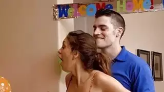 مذهل stepmom بيانكا نسيم الثلاثي مع زوجين