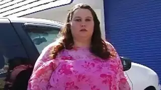 أبيض bbw sucks لطيف قضيب عملاق الثدي