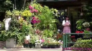 صغيرتي اليابانية محل لبيع الزهور فتاة شعر كس بانج