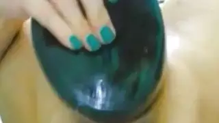 سخيف عميق بوسها مع دسار سوداء ضخمة