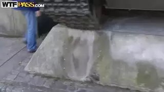 يحصل التقطت الحمار الساخنة سلوتي كريستي في الهواء الطلق في بوف