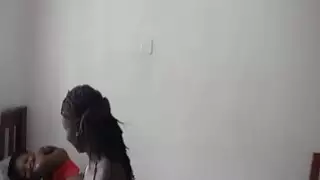 مثير فاتنة الأبنوس تتمتع عمل مثليه الساخن
