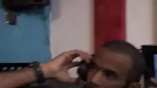 طويلة سوداء schlong لشرطة شرطية مفلس في threeway