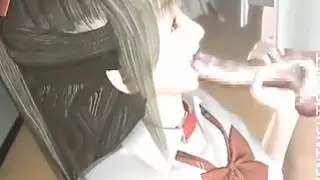 مثير 3D هنتاي فاتنة أكل اثنين ديكس