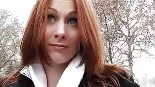 يحصل مارس الجنس أحمر الشعر التشيكية فاتنة مقابل المال