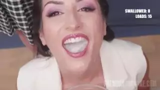 آني ريس يبتلع 107 cumshots الفم