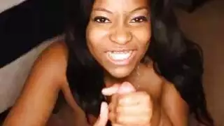 الأبنوس يعامل الرجل الجديد مع HANDJOB الخاصة
