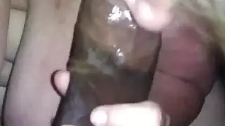 مص على الديك الأسود الكبير بوف