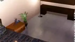 حلو 3D أنيمي فاتنة يعطي اللسان