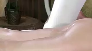 مثليات الساخنة tribbing في غرفة للتدليك