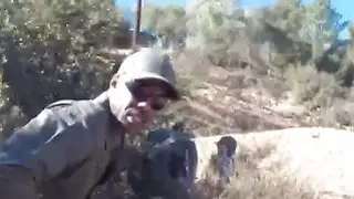 غير مطيع الحمار كبيرة لاتينا في سن المراهقة غير قادر على الهروب من دورية الحدود