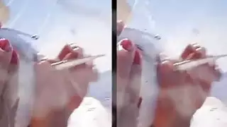 مجموعة من badass hotties معرض الدراجات في حين عارية