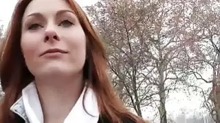 تحصل مارس الجنس أحمر الشعر التشيكية فاتنة من قبل شخص غريب قرنية للمال