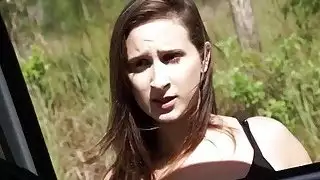 التقطت في سن المراهقة وخشنة خشن في سيارة