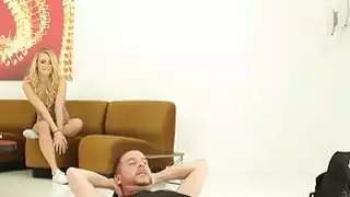 Step bro works out turn to a blowjob hot by Bailey Brooke