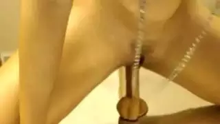 الجمال الهواة بلوندي ركوب دسار في المرآة