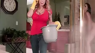 في سن المراهقة Cassidy البنوك و Alyssa حصة ديك الدهون في المنزل