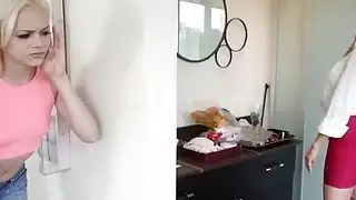 جبهة مورو Alexis يحصل على كس ملعوق بواسطة حار في سن المراهقة Elsa