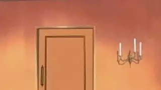 هنتاي بلوندي مع المشابك الحلمة