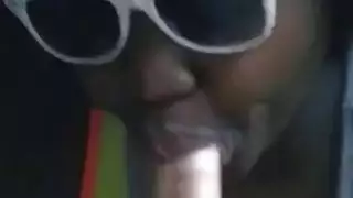 خشب الأبنوس مع النظارات تهب الديك الأبيض