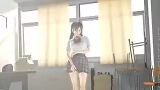 Hot 3D هنتاي تلميذة يعطي titjob