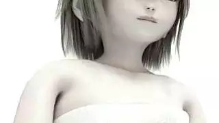 مثير فتاة أنيمي 3D تشكل في ملابسها الداخلية